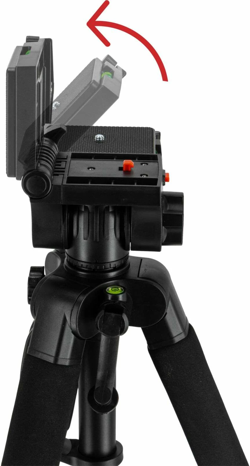 Tripod teleskopik për laser PROLINE 15159, 58-203 cm, 1/4\" + 5/8\" (me adapter), me mbajtëse telefoni