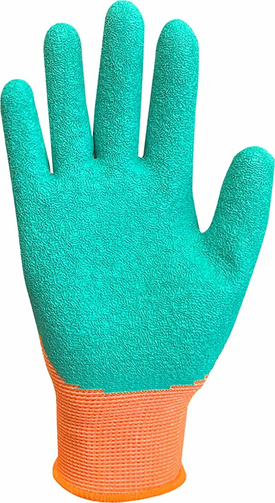 Dorëza pune për fëmijë Neo, madhësia 5, poliester me veshje lateksi (crincle), portokalli/jeshile