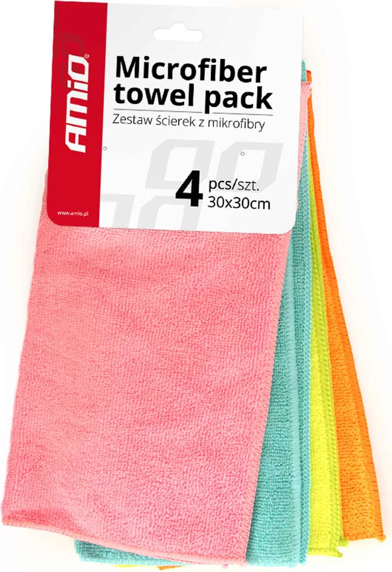 Set peshqirësh mikrofibre – 4 copë 30×30 cm – Cwash‑02 