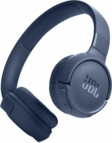 Kufje pa tela Bluetooth JBL Tune 520BT, mbi vesh, BT 5.3, 57 orë bateri, blu