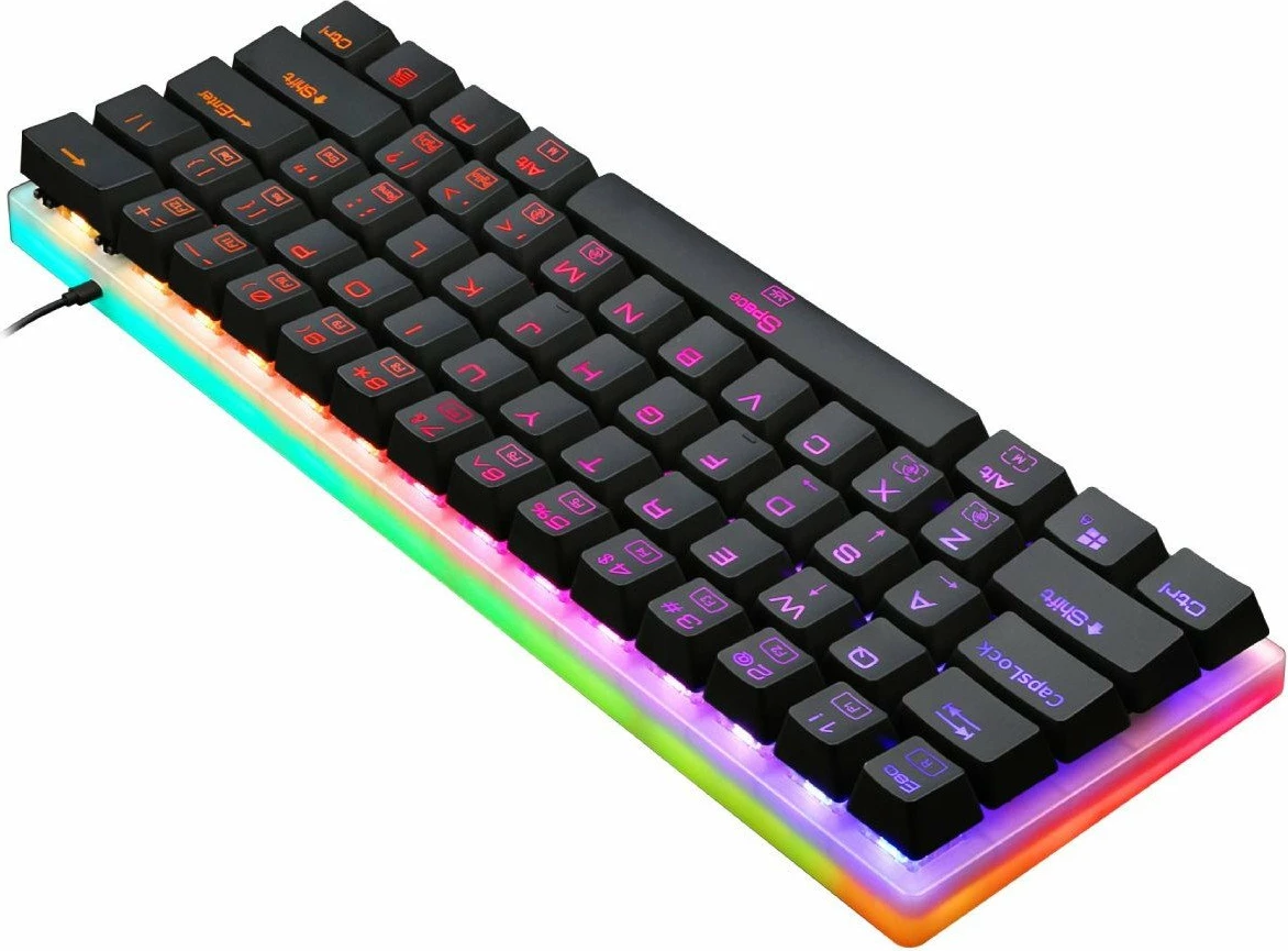 Tastierë mekanike Redragon K605 Alien 61 tasta (60%), RGB, switch Redragon Red, USB-C, e zezë