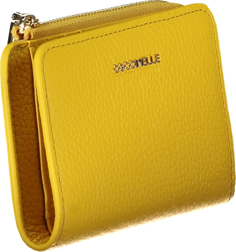 Portofol femra COCCINELLE Metallic Soft, e verdhë