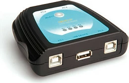 Switch USB 2.0 për printer VALUE, manual, 4 porta, me kabllo