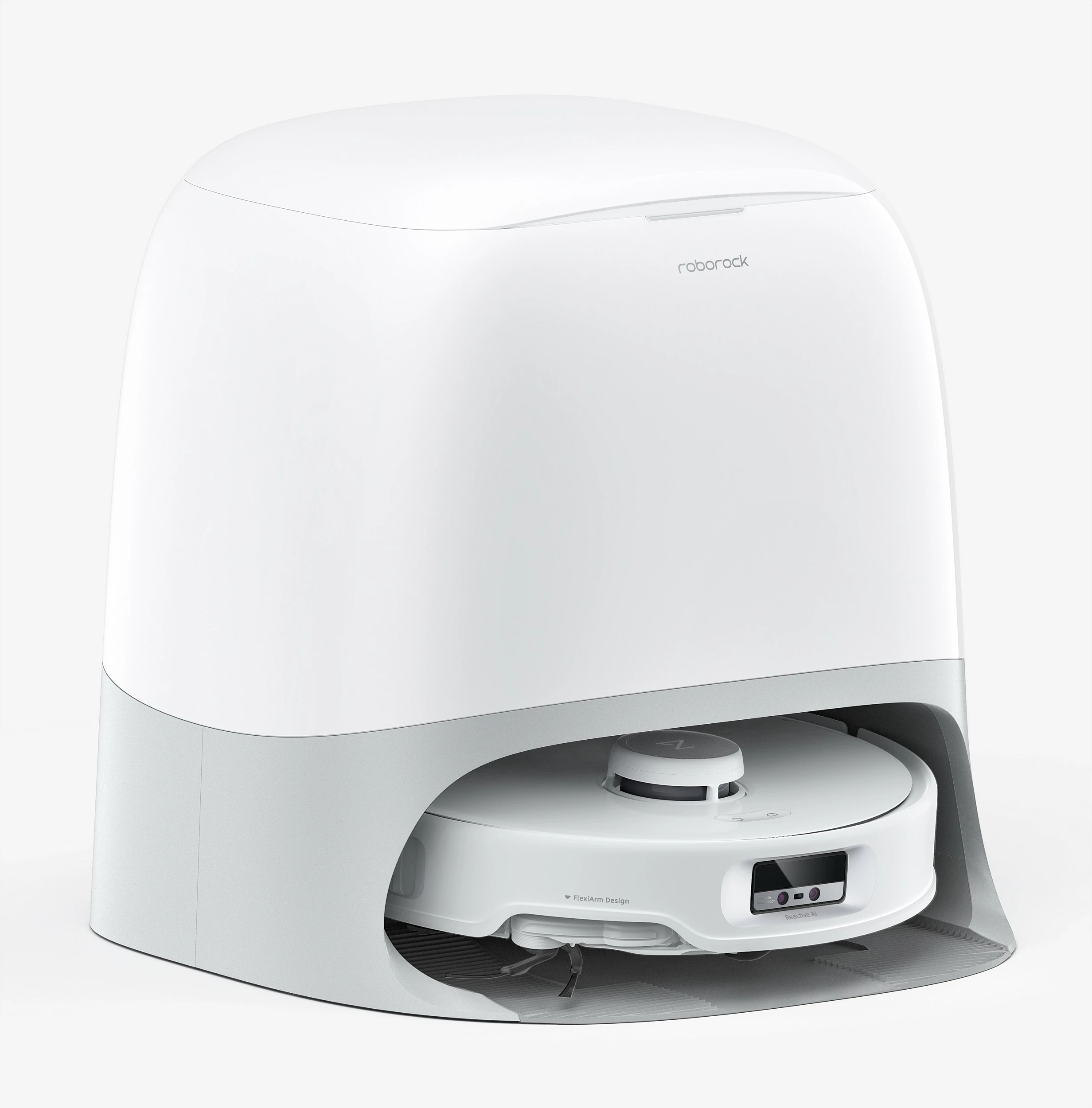 Robot fshesë Roborock Q Revo Curv, 0.325L, 2.5L bazë, i bardhë