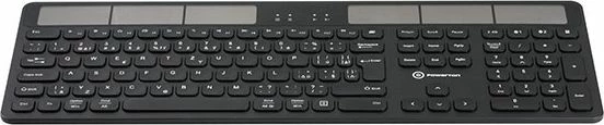 Tastierë wireless Powerton SolarSlim WPKBSS-B CZSK, me karikim solar, layout CZ+SK, me numpad, e zezë