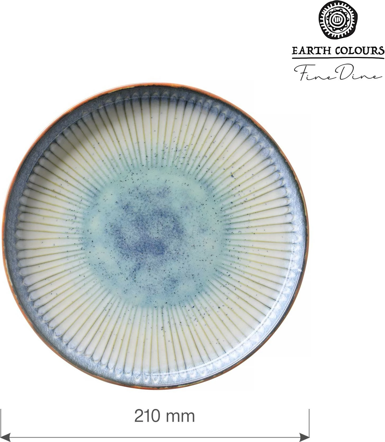 Pjatë me skaj të lartë Fine Dine Galaxy Ø210 mm, blu, set 6 copë