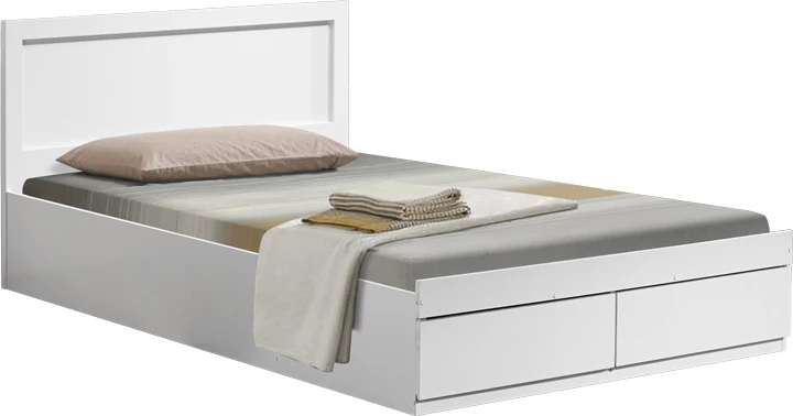 Krevat Olympus me sirtar, ngjyrë e bardhë, 100x200cm