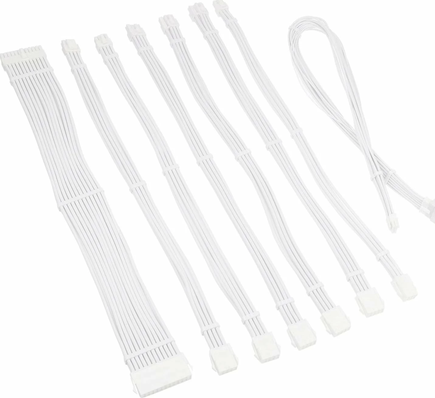 Set kabllosh zgjatues Kolink Core Pro COREPRO-EK-12VT2-WHT 12V-2x6 Type 2, 0.6 m, PCIe 5.0, 16AWG, 8 copë, i bardhë