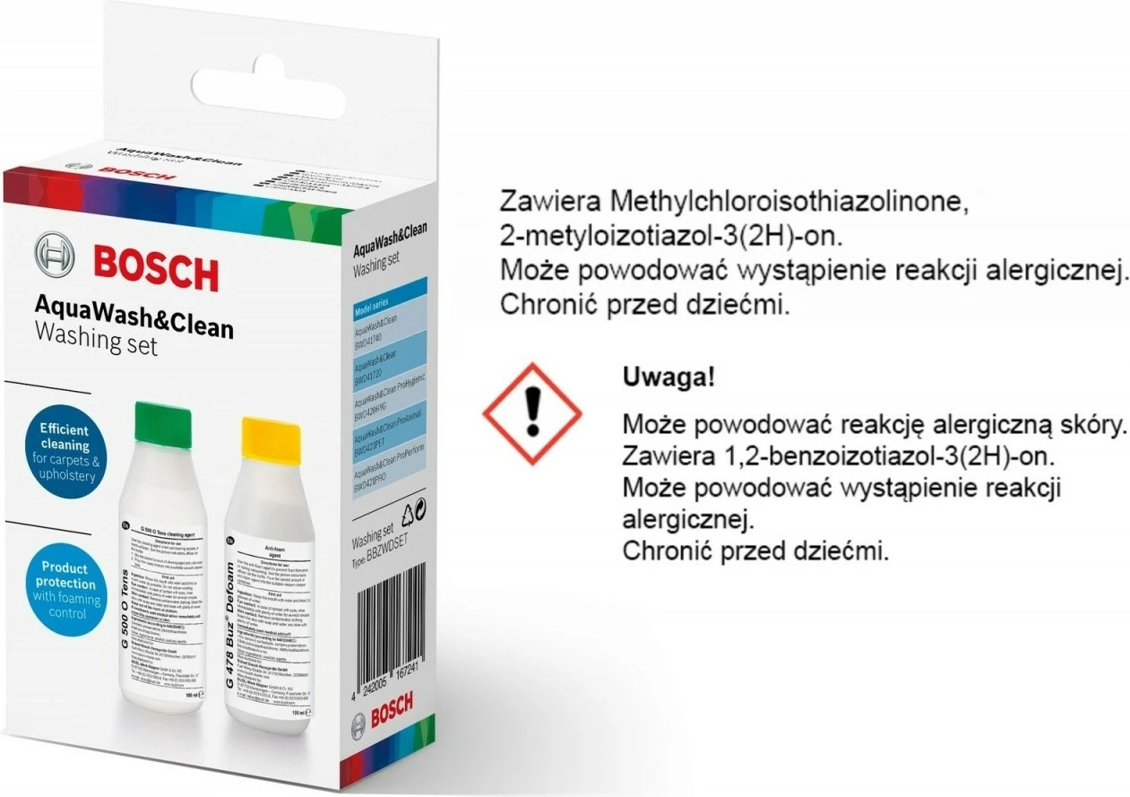 Fshesë me ujë Bosch ProAnimal BWD421PET, 5L, 2100W, HEPA, Kuqe/Zi