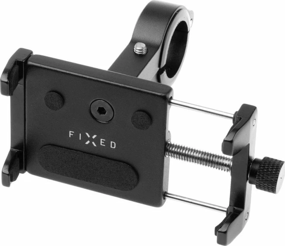 Mbajtës telefoni Fixed Fixed Bikee ALU për timon 18–31 mm, për 4–6.7", alumin me Anti-UV, i zi