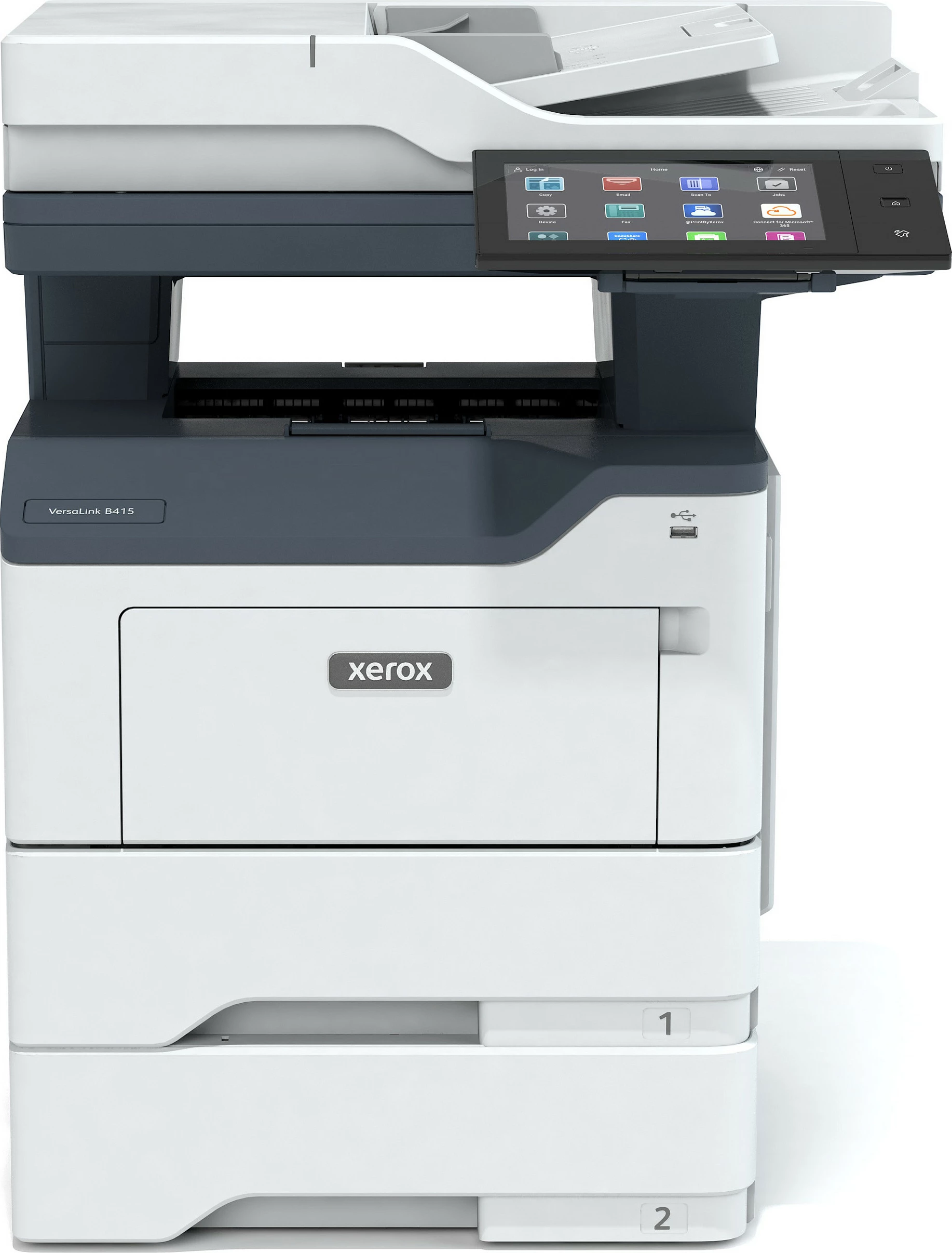 Printer multifunksional Xerox VersaLink B415DN, mono, USB/LAN, skanim/kopje/faks, duplex, gri/kaltër