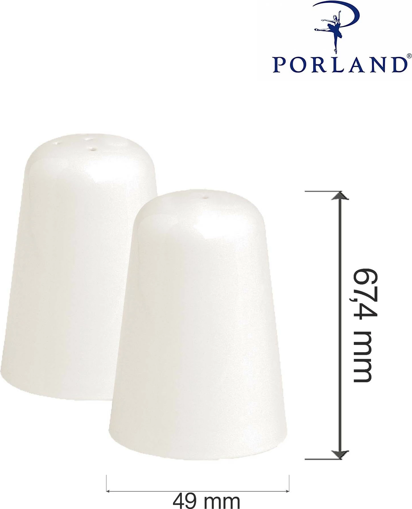 Set kriporesh Porland Dove porcelan, krem, 6 copë