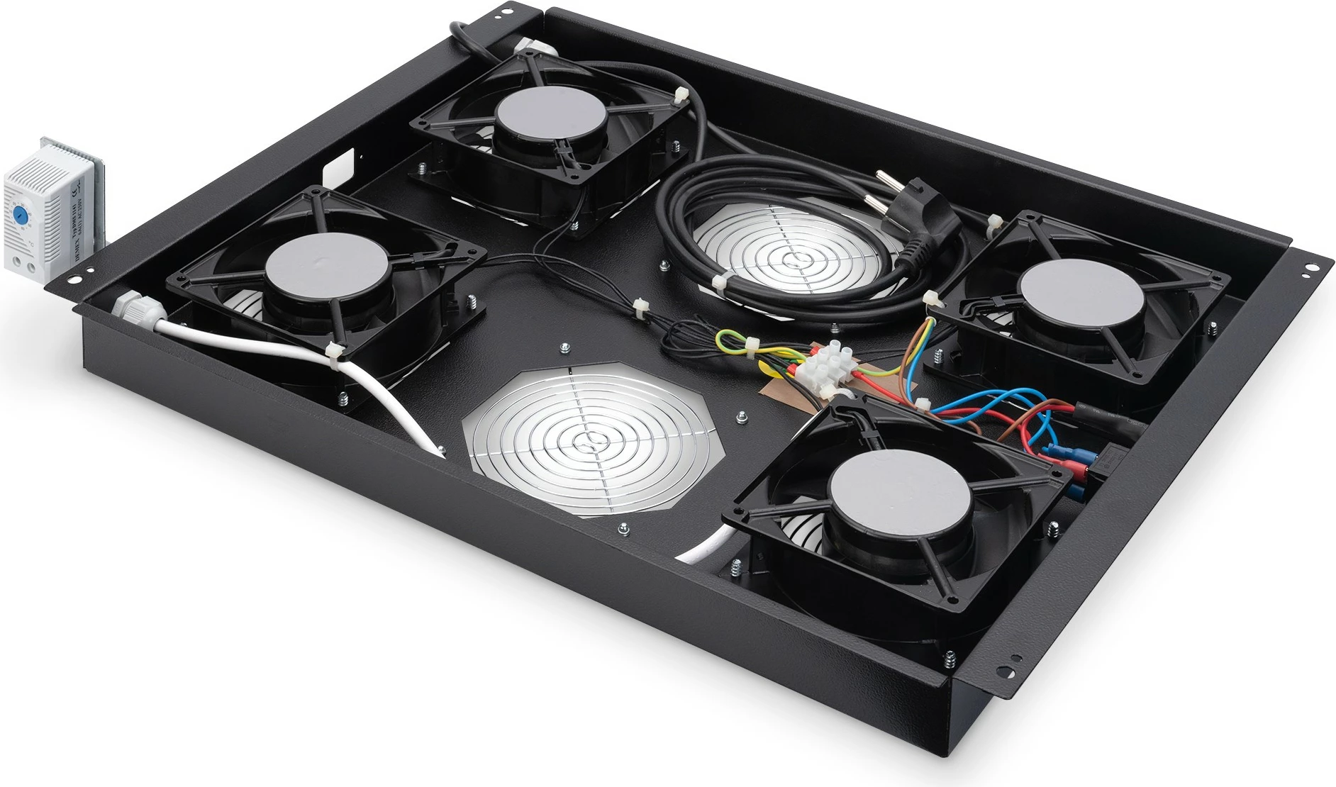 Njësi ftohëse tavanore Digitus për kabinet server Unique, 4 ventilatorë, e zezë