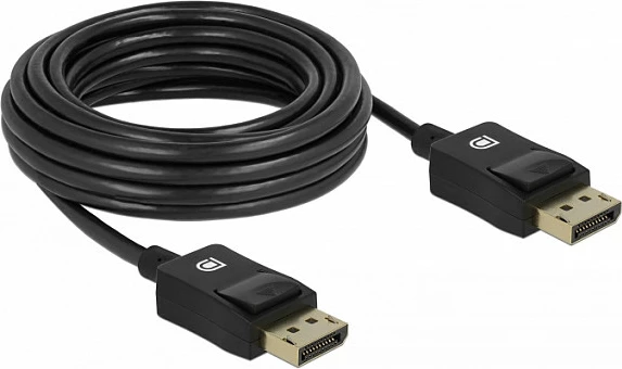 Kabllo DisplayPort DeLOCK 85299, 0.5 m, DP 1.4, 8K 60Hz, e zezë