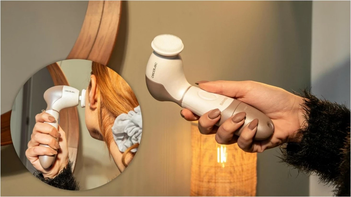 Furçë fytyre Cecotec FaceCare TotalClean Bamba, 9 në 1, e bardhë
