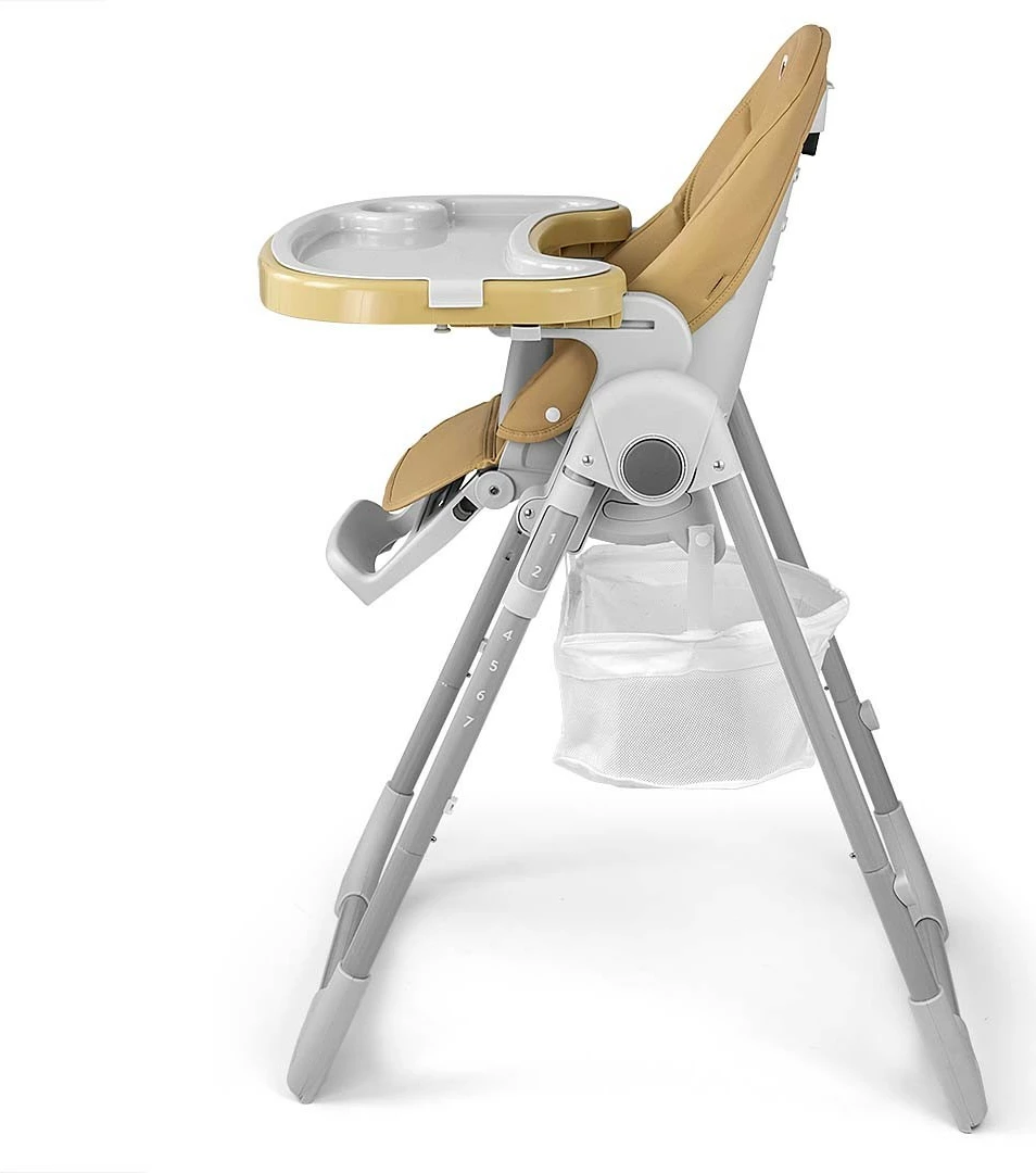 Karrige e lartë ushqimi, Milly Mally, Bueno 3764, rregullim 7 nivele, shpinore me shtrirje, tabaka e heqshme, deri 15 kg, bezhë