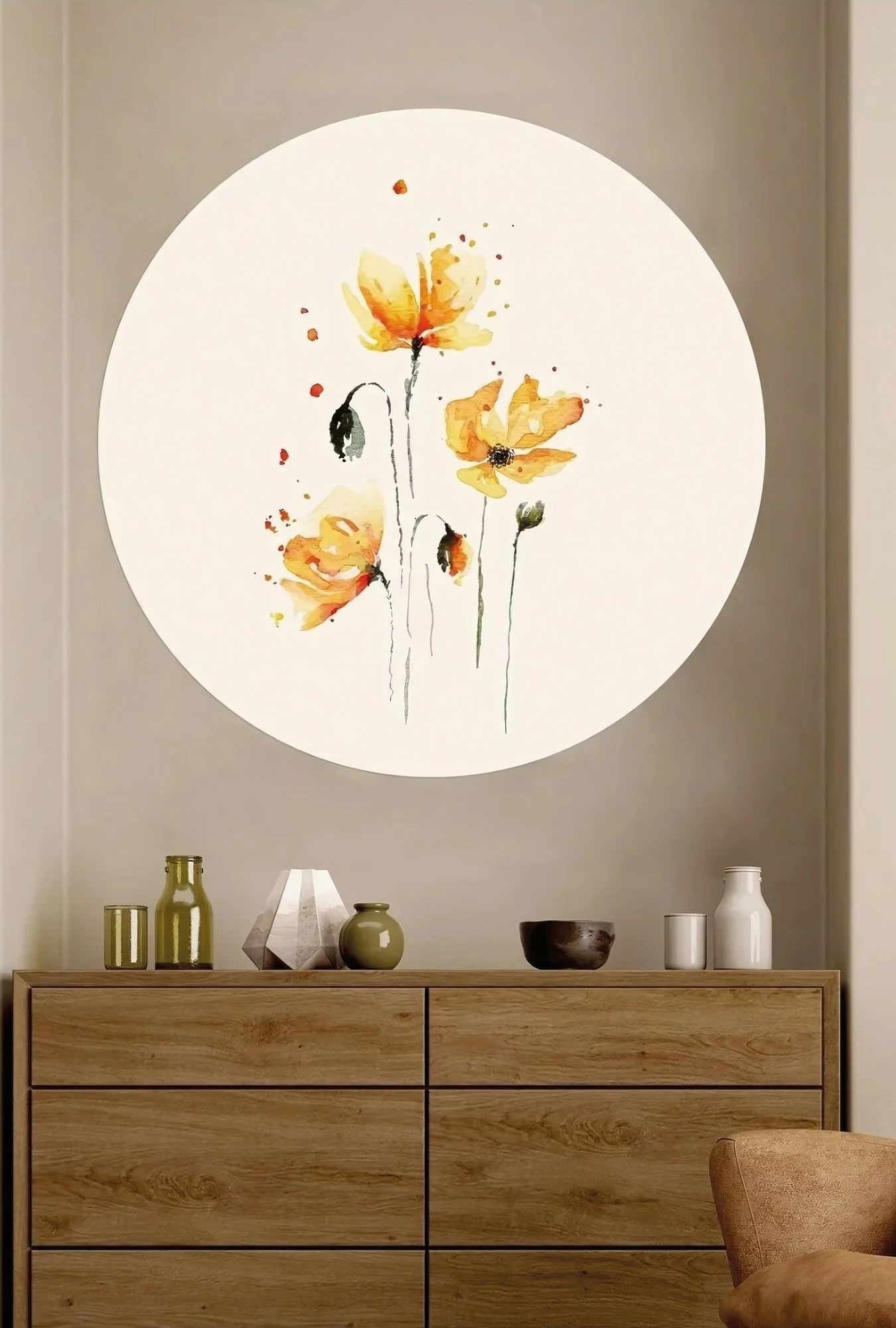 Sticker dekorativ për mur Wallity, shumëngjyrësh, ERSYSTCKR8