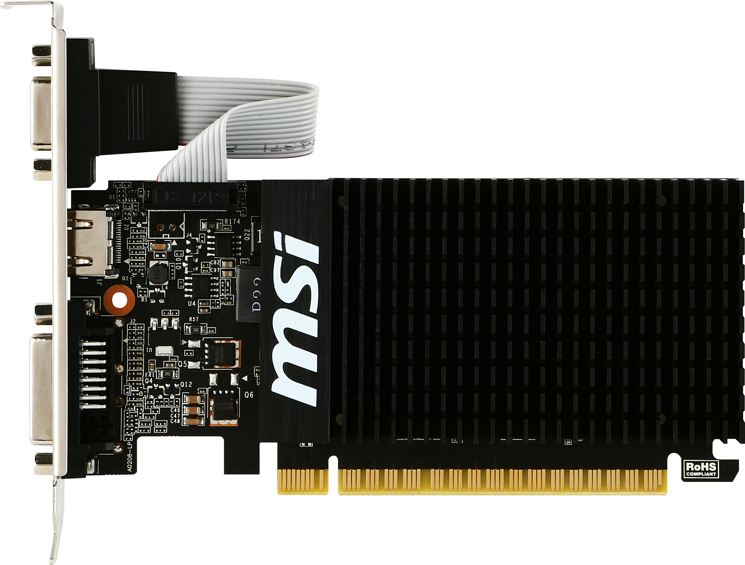 Kartelë grafike MSI GT 710 2GD3H LP, GeForce GT 710, 2 GB, GDDR3, 64 bit, e zezë
