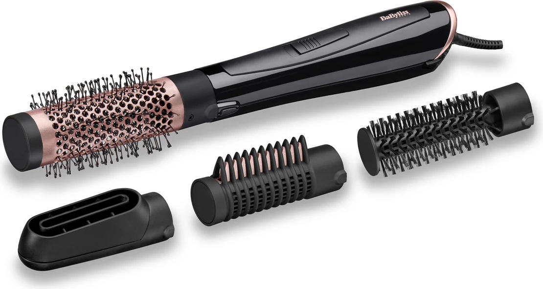 furçë ajri të nxehtë, BaByliss, AS126E, me disa koka ndërruese, e zezë