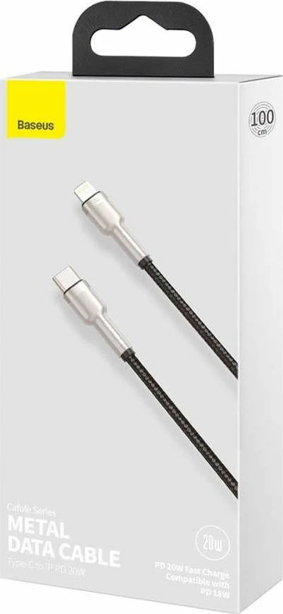 Kabl USB Baseus USB-C në Lightning CATLJK-A01 1 m i zi