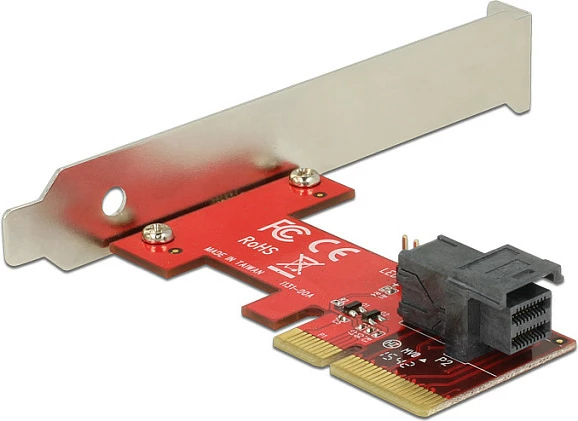 Kartë zgjerimi PCIe DeLOCK 89535, SAS SFF-8643, PCIe 3.0, 12 Gbit/s, e kuqe