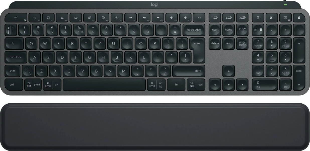 Tastierë Logitech MX Keys S, Wireless, Bluetooth, Scissor key switch, QWERTY, LED, Grafit