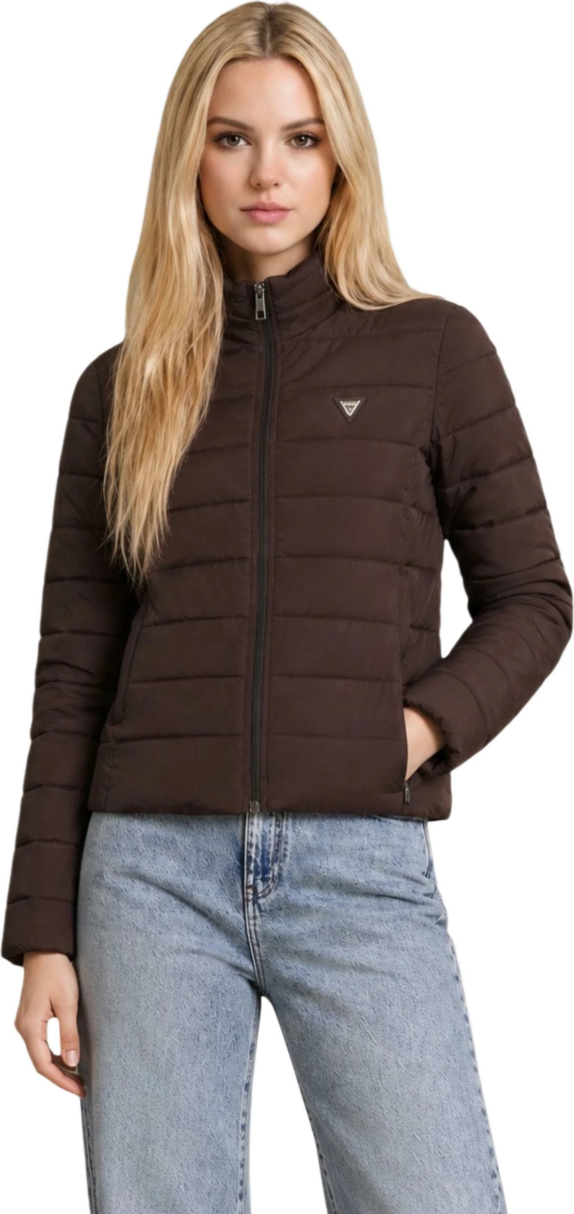 Jakne puffer për femra Guess Active DIANN V4YL04 WF3X0, kafe [Madhësia: XL]
