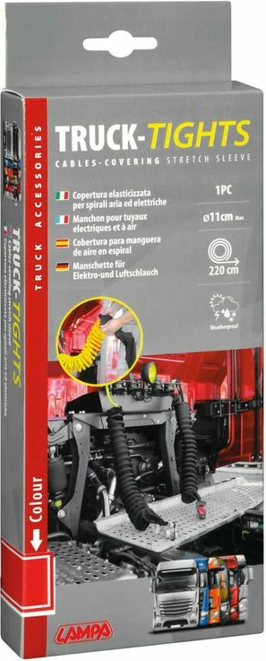 Mbeshtjellese Kabllo Kamioni Kuqe 220cm