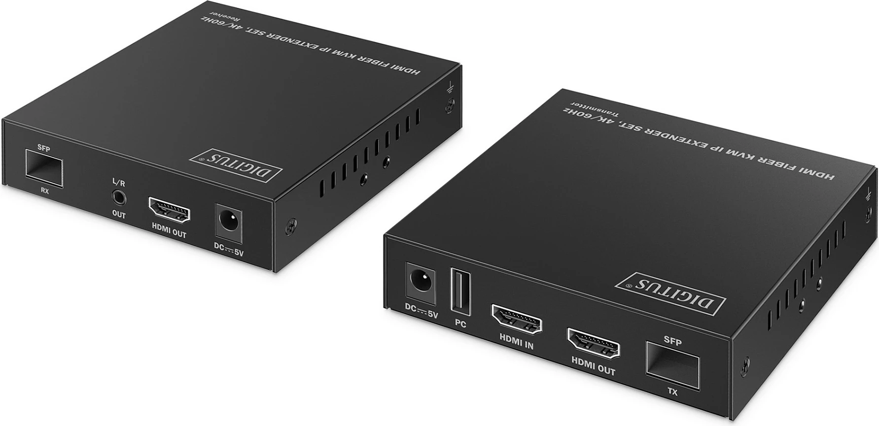 Extender HDMI Digitus, Fiber optike, 4K/60Hz, HDMI 2.0, deri 40 km, i zi