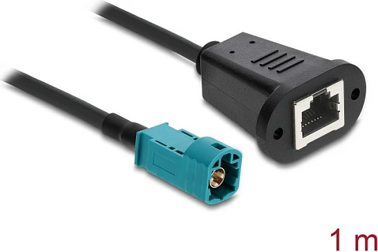 Kabllo adapter DeLOCK 90699, HSD Z (M) në RJ-45 (F), 1 m, 100 Ω, zezë/blu