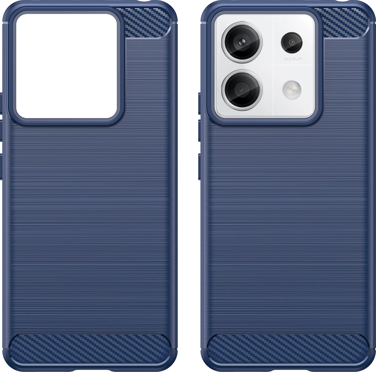 Mbështjellës Hurtel Carbon Case për Xiaomi Redmi Note 13 Pro+, Blu