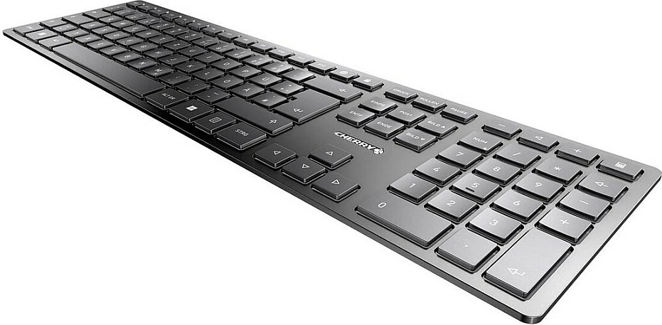 Tastierë wireless Cherry KW 9100 SLIM, full-size, Bluetooth/USB Type-C, e zezë