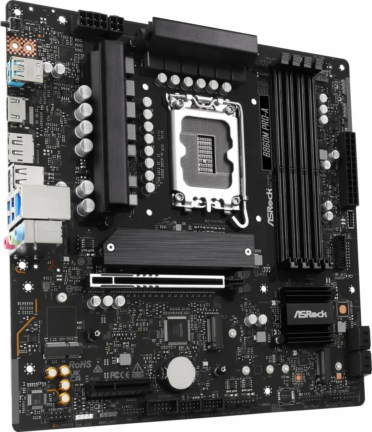 Pllakë amë ASRock B860M Pro-A Micro ATX, DDR5, 256GB, 2.5Gb LAN, USB-C 20Gbps, 2x SATA kabllo