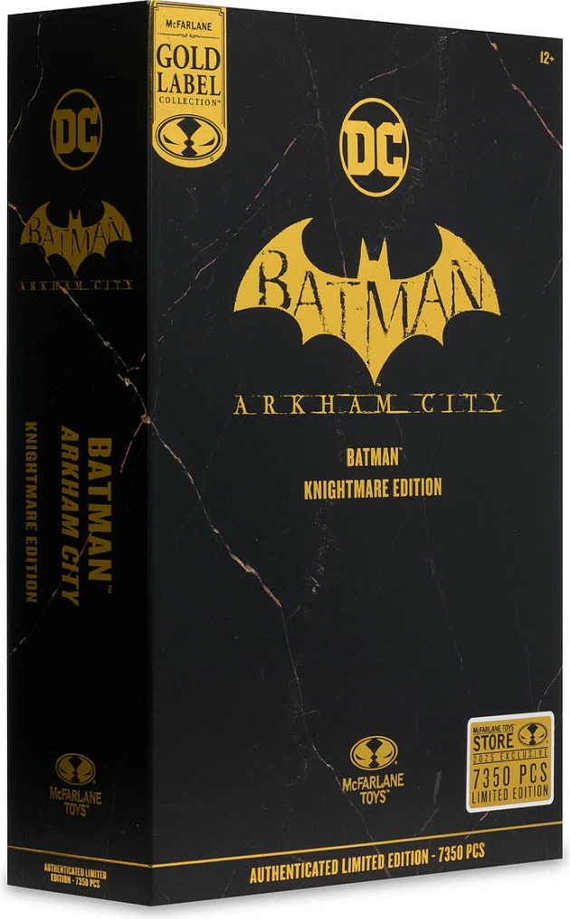 Figurinë aksioni McFarlane DC Multiverse Batman Arkham City, 178 mm, e zezë/artë