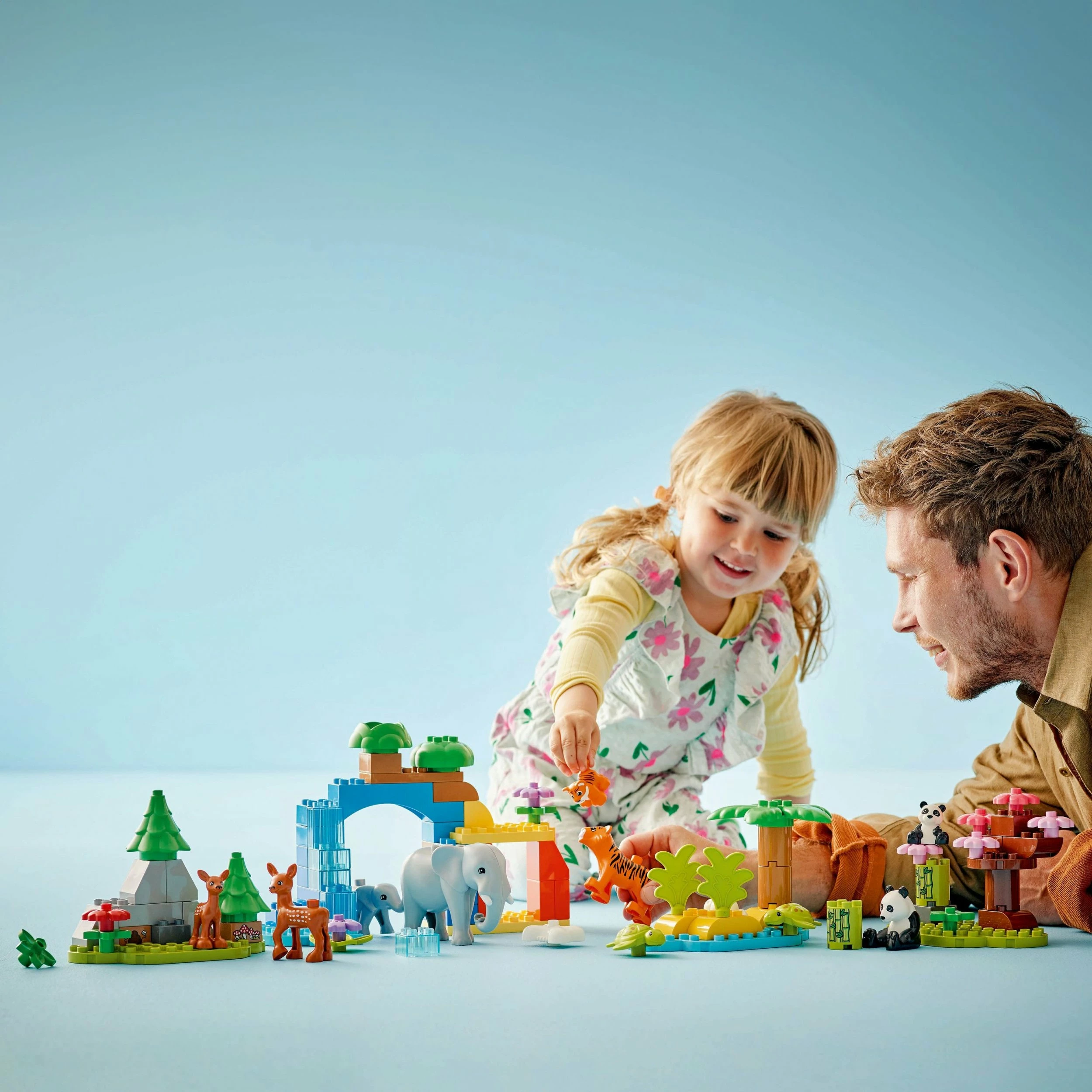 Set ndërtimi LEGO DUPLO Wild Animal Families 3-in-1 10446, 92 pjesë, për 2+ vjeç