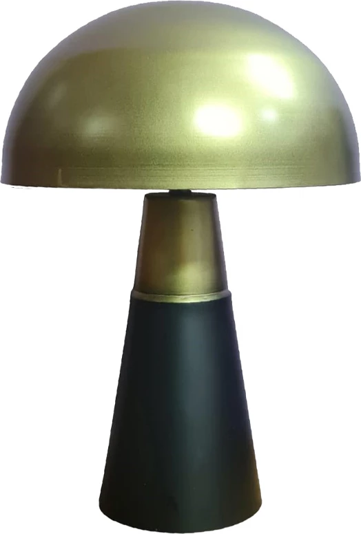 Llambë tavoline Fungo, metal, ngjyrë ari e zezë, 12x12x60 cm