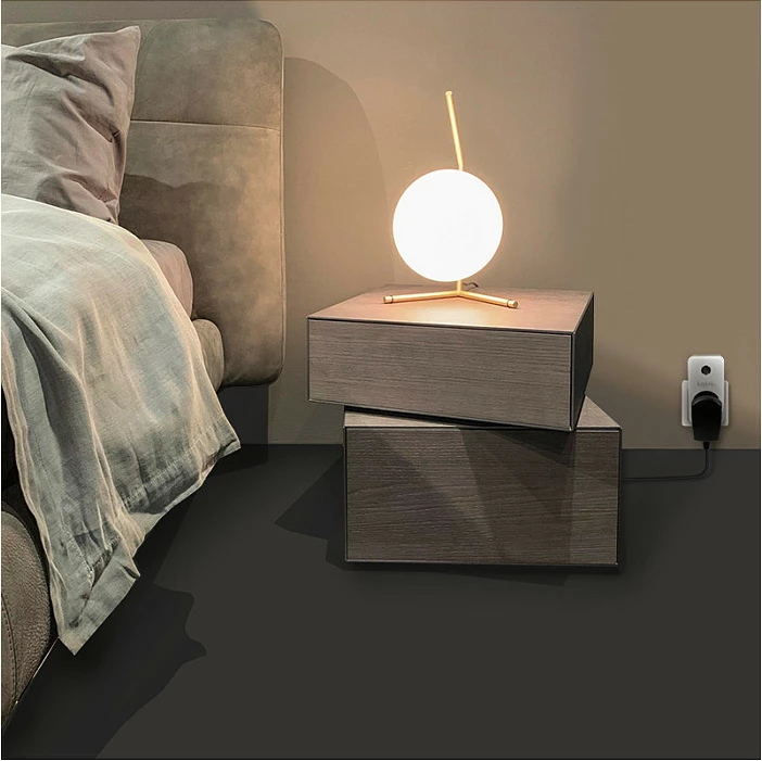 Adapter prize LogiLink PA0263, Schuko Type F, sensor drite, 1 dalje, 16A 3600W, i bardhë