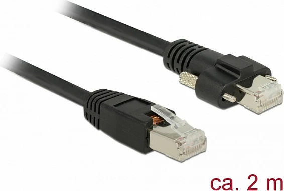 Kabllo rrjeti DeLOCK 85668, Cat6 S/FTP, 2 m, RJ-45 në RJ-45, e zezë