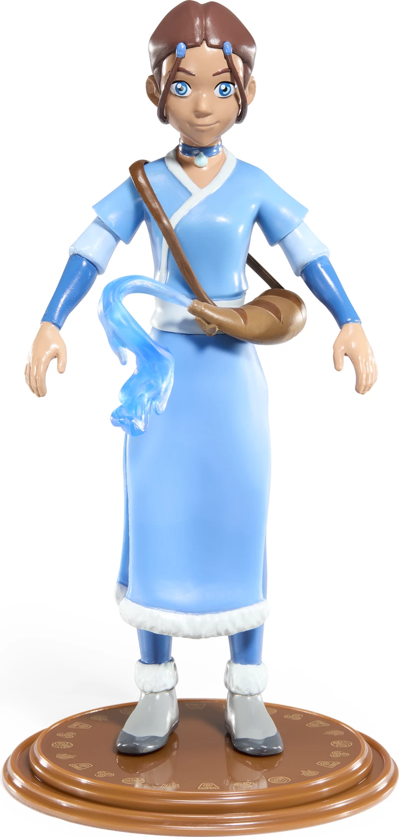 Figurinë koleksionuese Noble Collection Bendyfigs Katara 18 cm, blu, me stand