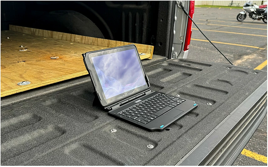 Tastierë docking GAMBER JOHNSON për Samsung Tab Active4/Active4 Pro, QWERTY US, me touchpad, e zezë