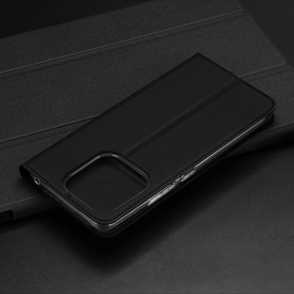 Mbështjellës Dux Ducis Skin Pro për Xiaomi Redmi 11A / Poco C55 / Redmi 12C, me kapak, xhep kartele, funksion standi, i zi