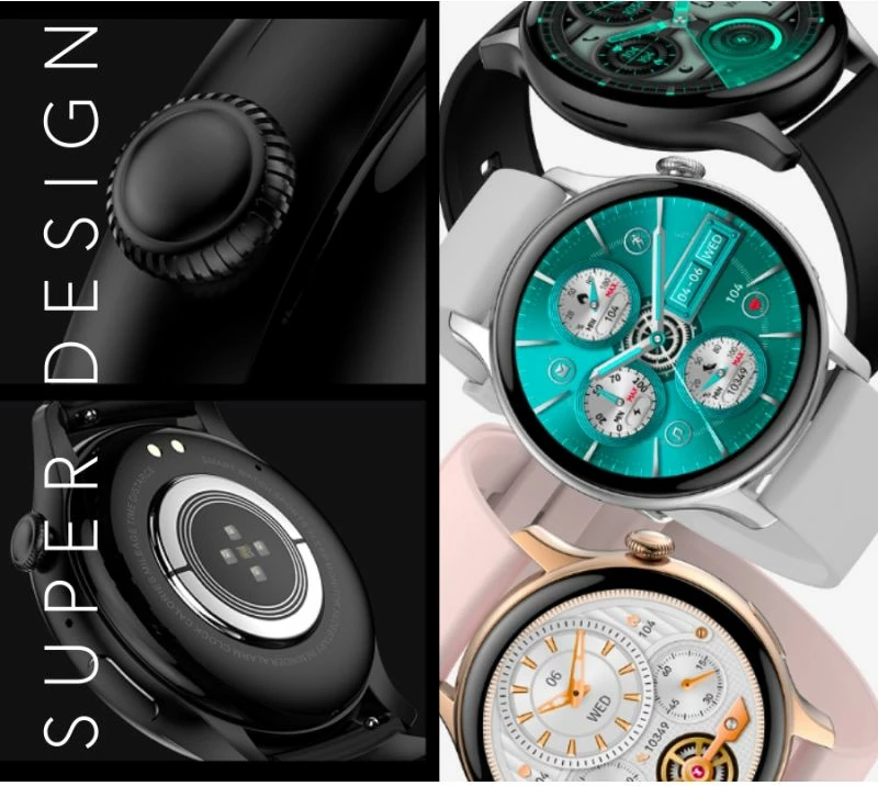 Smartwatch RUBICON uniseks, e zezë