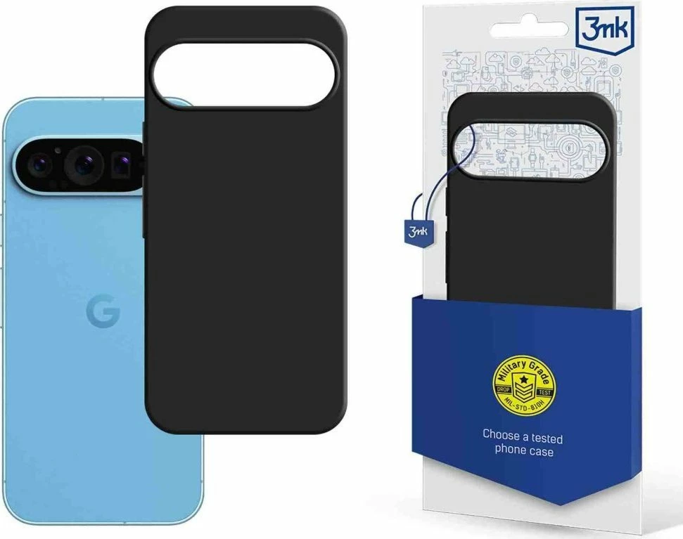 Mbështjellës 3MK Armor Case për Google Pixel 9A, plastik, i zi