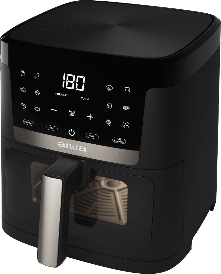 Fritore me ajër të nxehtë AIWA CHUKUMA AFR-7000 7L 1800W, e zezë/inoks