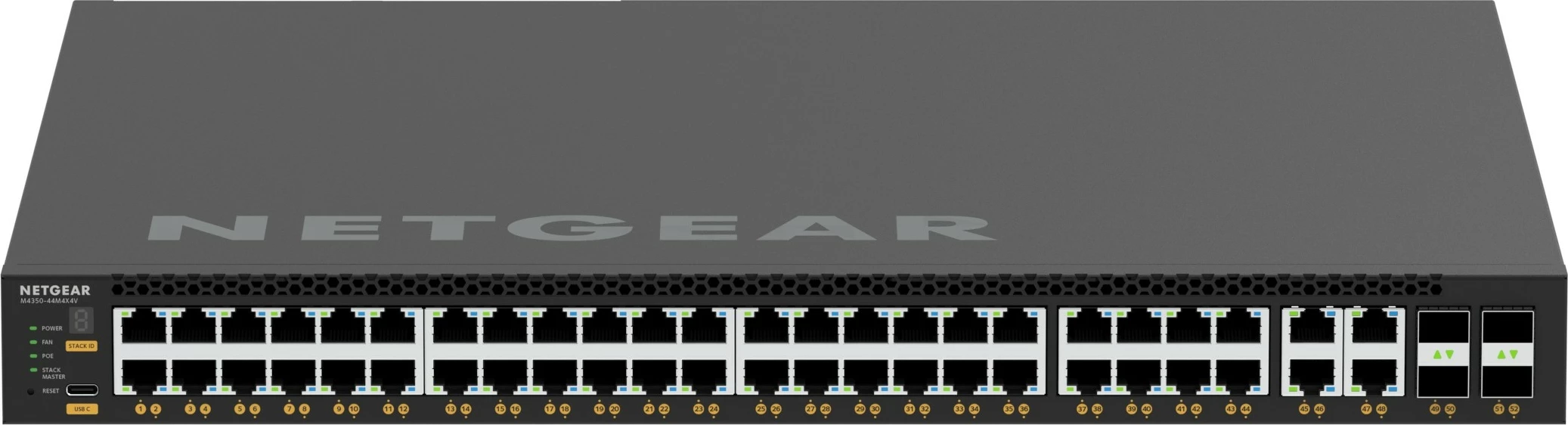 Switch NETGEAR M4350-44M4X4V, Managed, L3, 2.5G Ethernet, PoE, Rack mounting