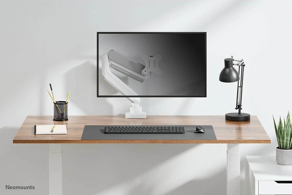Krah monitori Neomounts DS70-450WH1, gas spring, Topfix, 17-42 inç, 15 kg, i bardhë
