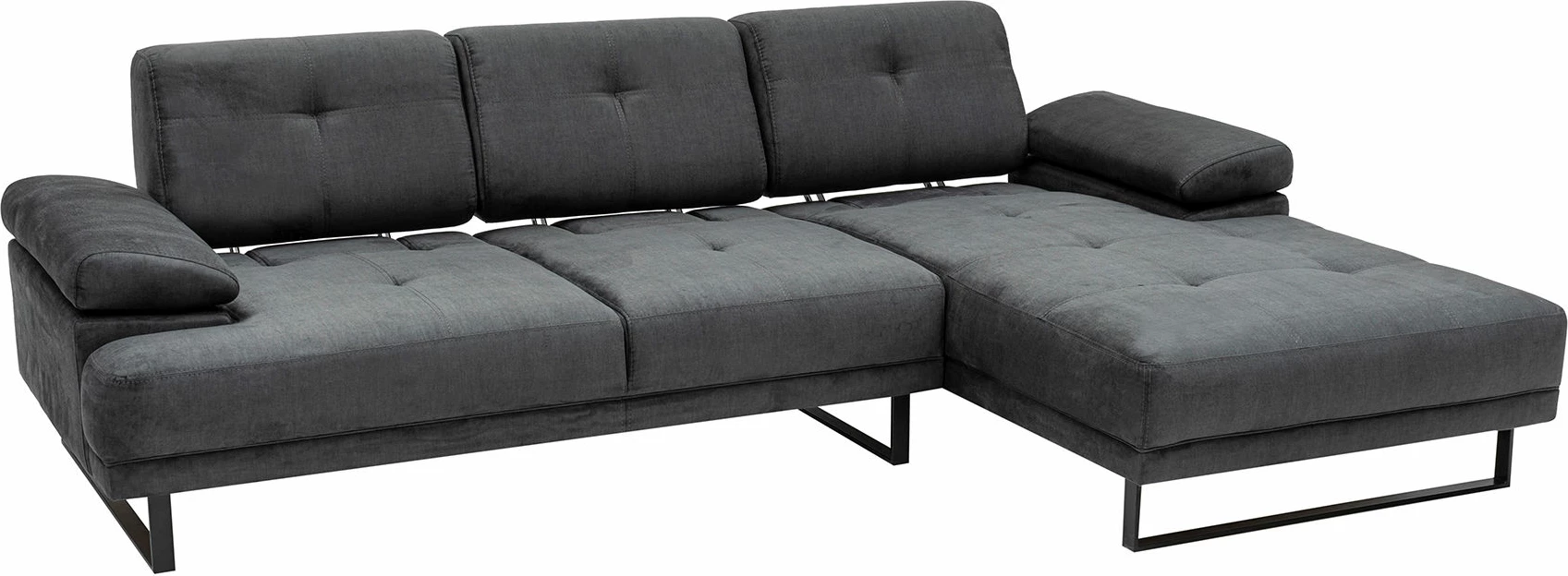 Këndare Atelier del Sofa, Mustang Large, e djathtë, ngjyrë antracit