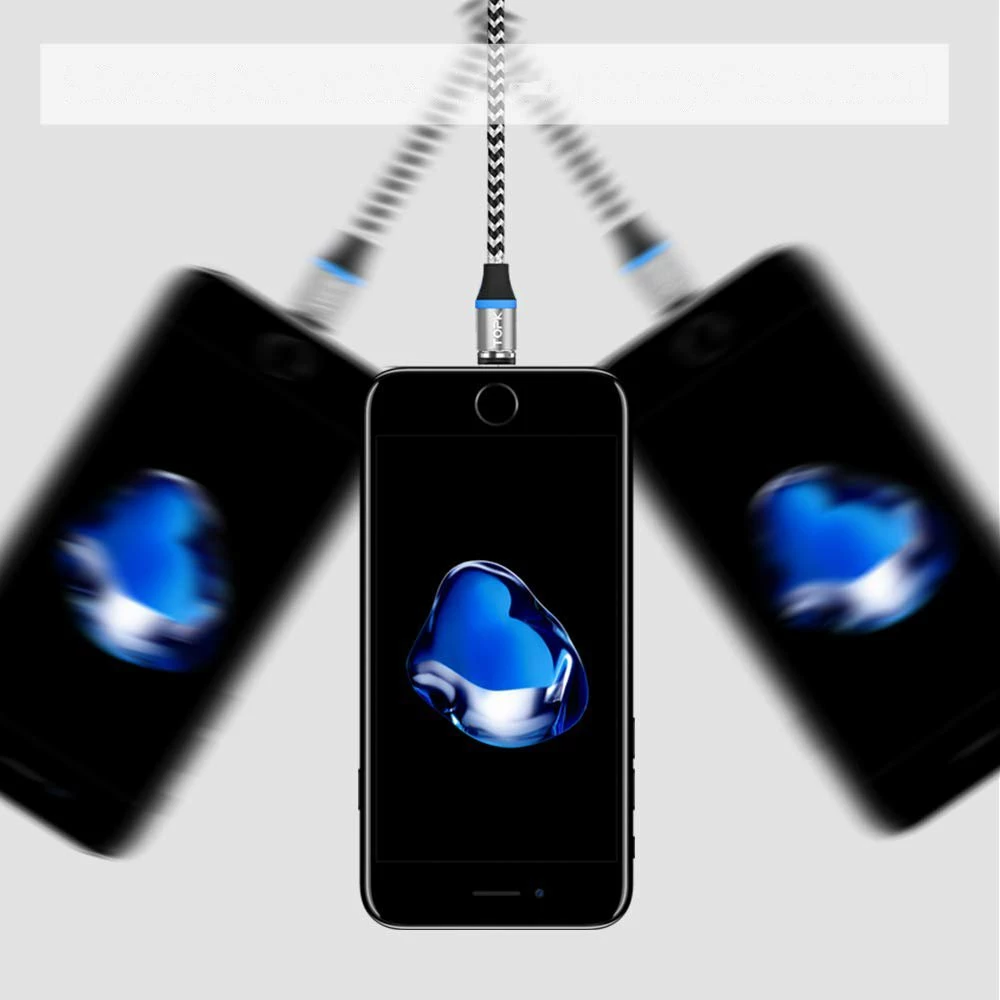 Adapter magnetik për kabllo Lightning Hurtel, argjend