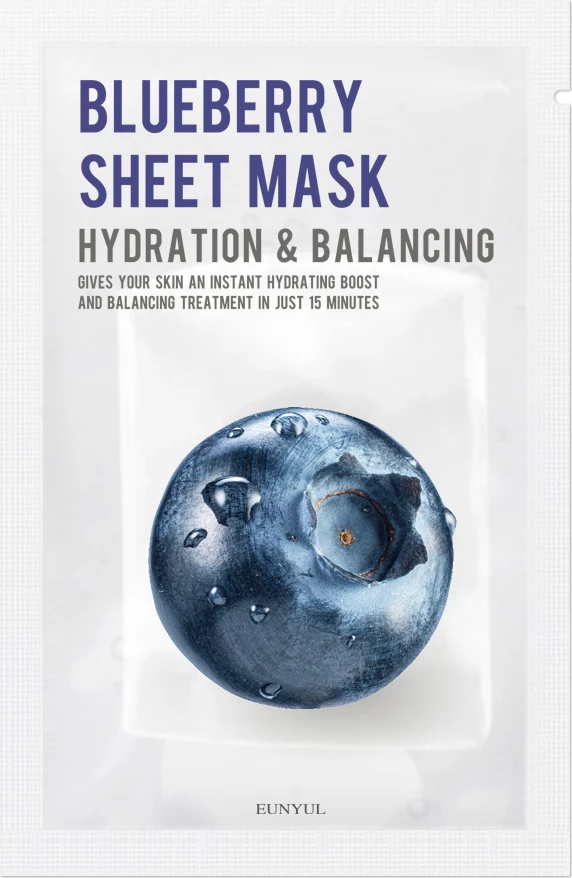 Maskë për fytyrë për femra EUNYUL Blueberry Sheet Mask, 22ml