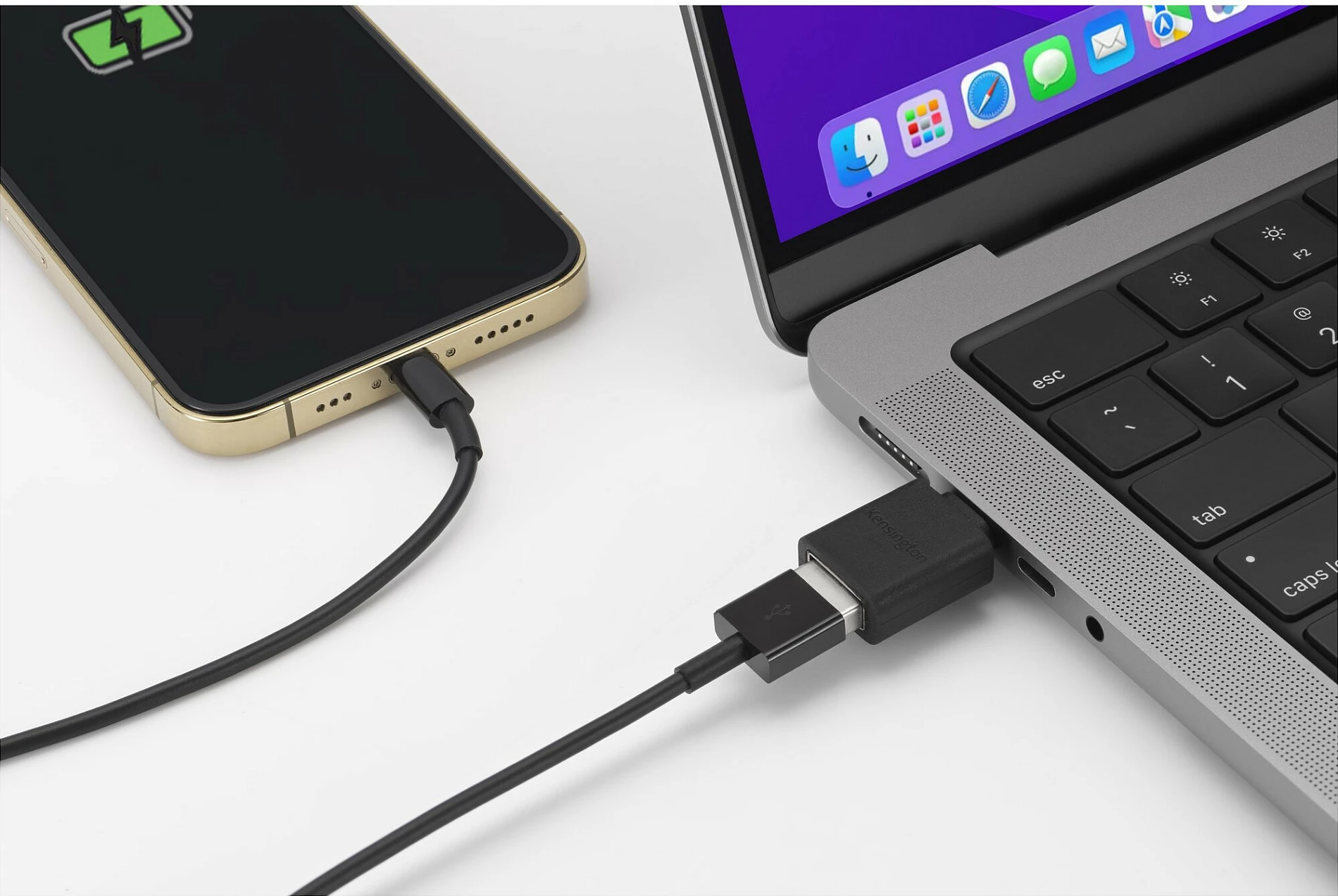 Adapter USB-C në USB-A Kensington CA1010, 5Gbps, 3A, e zezë